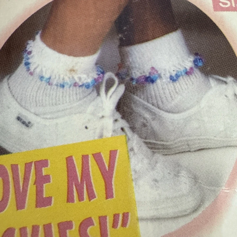 Vtg Toddler Girls Beaded Sock Kit Lot Bobby Sockies Pink Purple 80s 90s NOS
